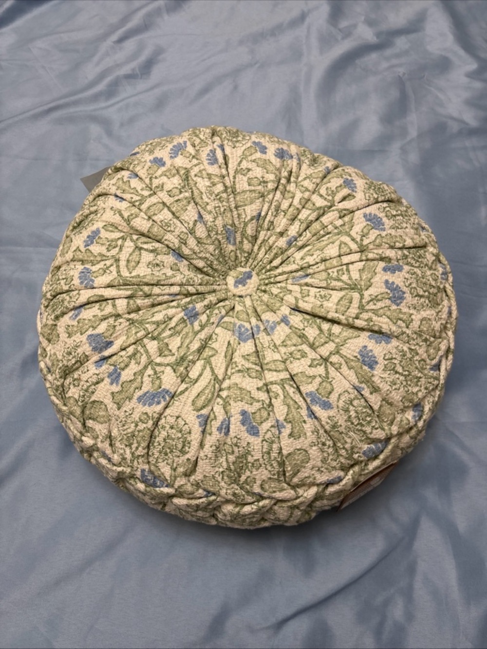 Round Pillow Rosette Meditation Cushion Garden Cotton Floor Seat Pillow Cottage